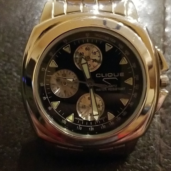 Vintage Clique Stainless Steel Chronograph Watch - Picture 4 of 5